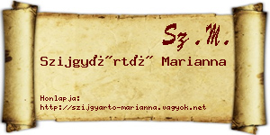 Szijgyártó Marianna névjegykártya